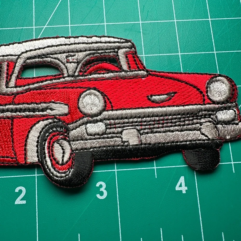 Red 57‎ Chevy Bel Air Car Patch Embroidered Iron On Patch Applique